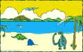 Dinosaur sticker game