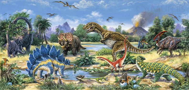 Dinosaur scene