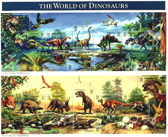Dinosaur Postage stamps