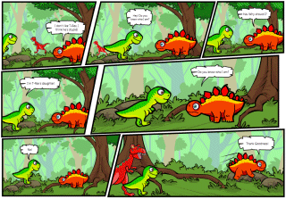 Dinosaur kids comics